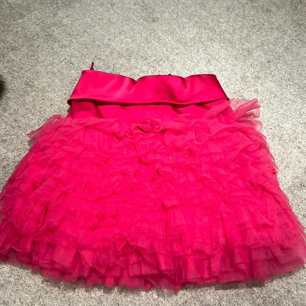 MONNALISA COUTURE ruffled skirt in pink size XS
